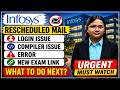 Infosys Exam Rescheduled 2026 | infosys SP/DSE New Exam Mail Out | infosys New Date &amp; Announced