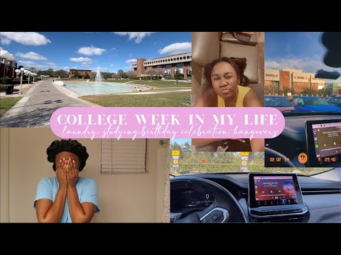 COLLEGE WEEK IN MY LIFE~birthday celebration, laundry& more studying