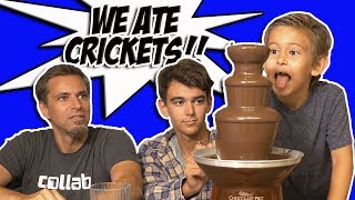 Eating Bugs?!! Chocolate Fountain Challenge | Josh Darnit