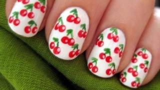 Cherry Nail Art for Short Nails