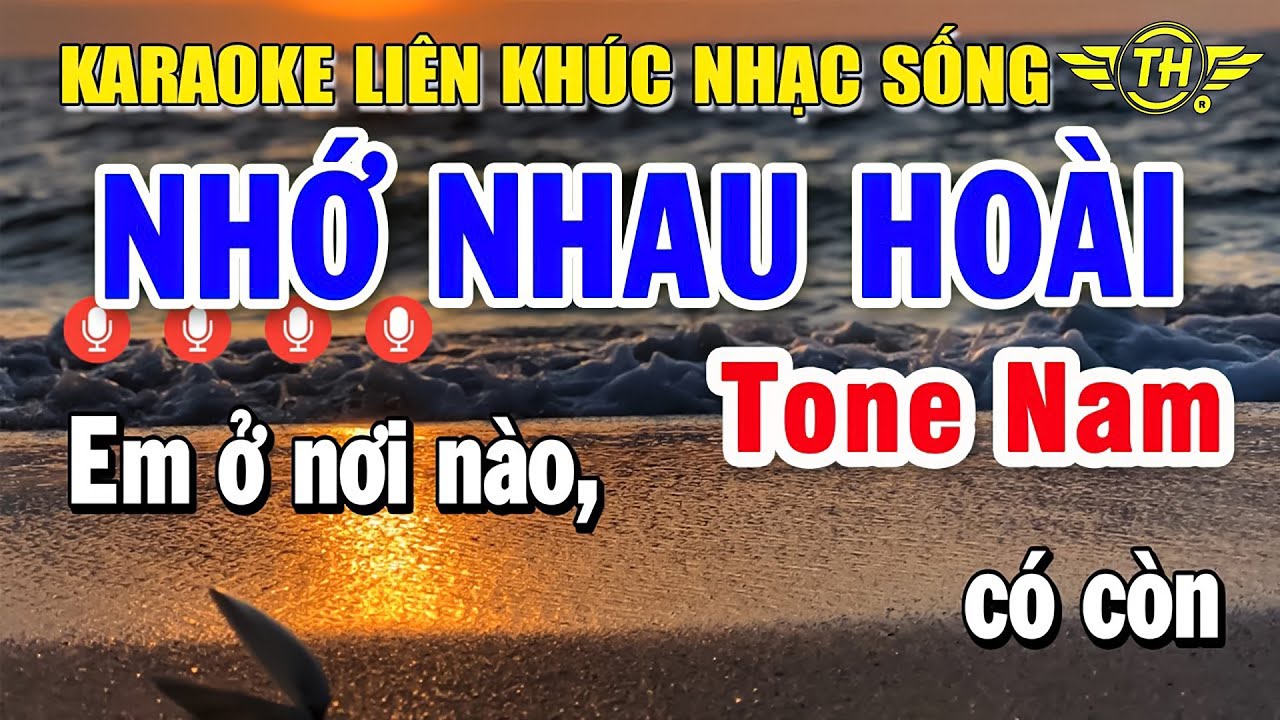 Karaoke Liên Khúc Nhạc Trữ Tình Siêu Hay Tone Nam | LK Bolero Nhạc Vàng Xưa - Nhớ Nhau Hoài