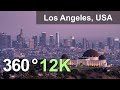 Los Angeles, CA, USA. Aerial 360 video in 12K