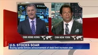 U.S. stocks soar on word of debt deal