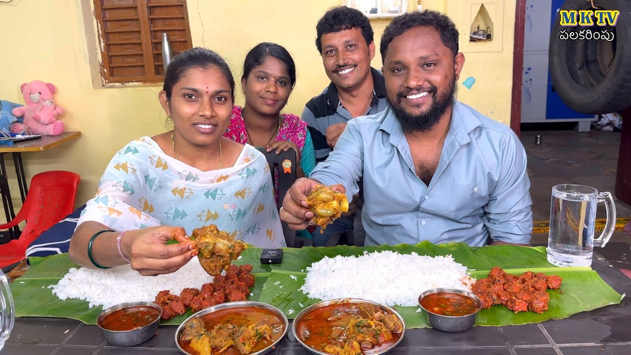 mutton veg మంచూరియా తిండిపోటి #Eating Challenge#283 || Thindi Poti#MKTV పలకరింపు