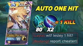 LESLEY PERFECT BUILD AND EMBLEM FOR EARLY GAME TO LATE GAME!🔥 (100% BROKEN!) LESLEY BUILD TOP GLOBAL
