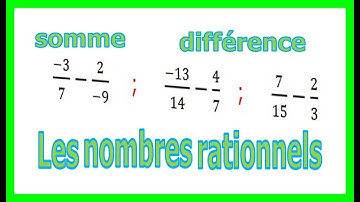 Maths 4ème - Les nombres rationnels somme et différence Exercice 17