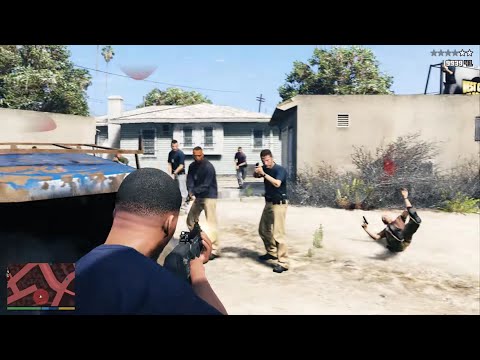 GTA 5 - Franklin Exposes CIA Operation on Grove Street + Ten Star Escape