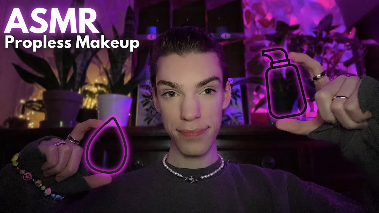 ASMR Propless Makeup Application On You 💜 * tons of personal attention triggers *