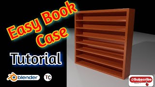 Make a book case in blender  .Quick and easy tutorial, blender  how to make a bookshelf,,wow,