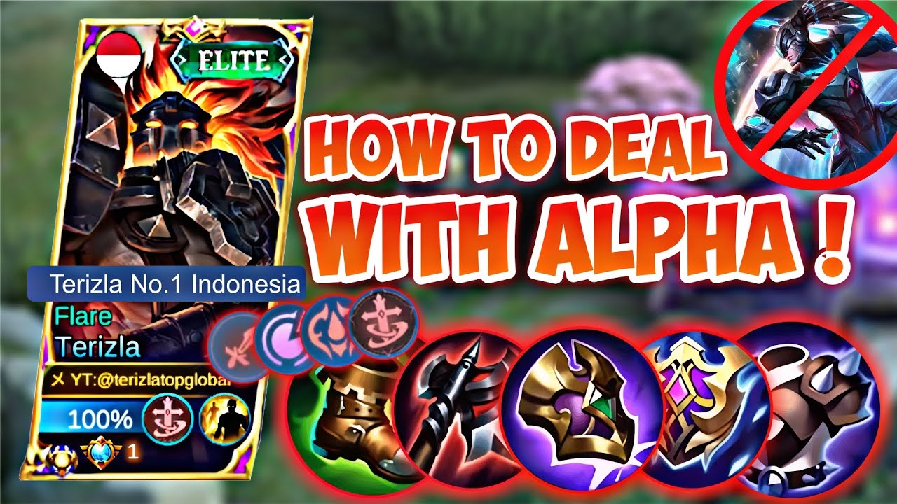 HOW TO DEAL WITH ALPHA | BEST BUILD TERIZLA 2023 | BEST ITEM TERIZLA 2023