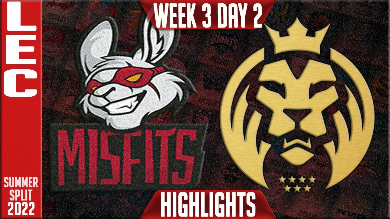 MAD vs MSF Highlights | LEC Summer 2022 W3D2 | MAD Lions vs Misfits Gaming
