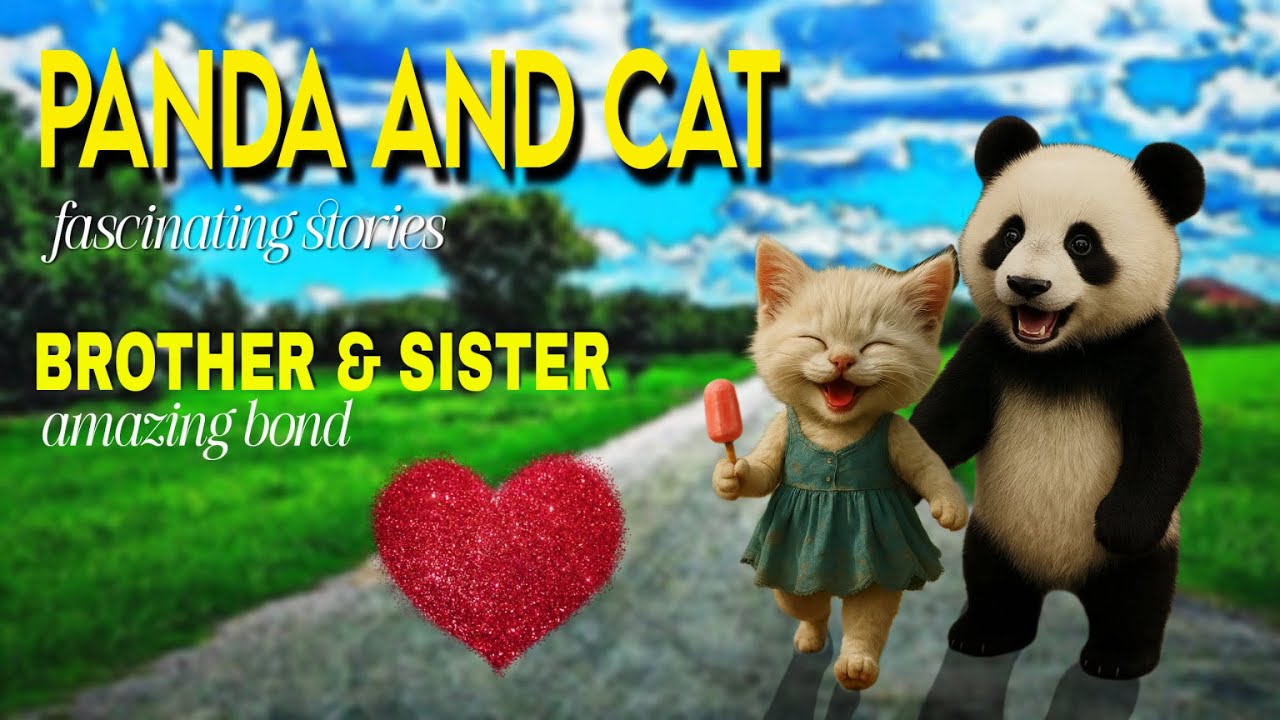 Panda and Cat  fascinating stories | watch Brother & sister amazing bond 🥹