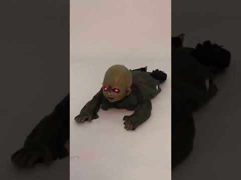 Creepy Animated Crawling Baby Halloween Prop - YouTube