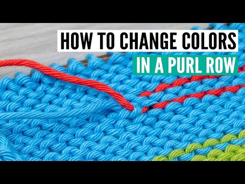 How to join a new color on the purl side [Twist & Weave purlwise]
