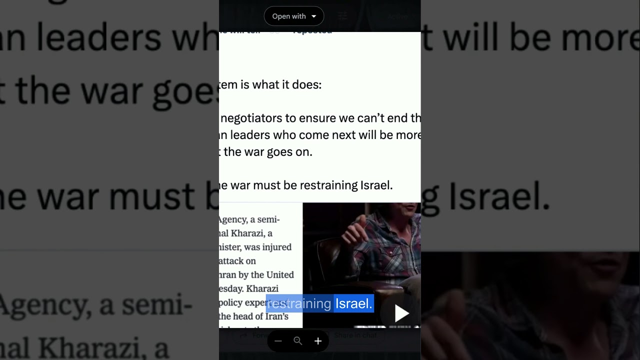 Joe Kent Israel is targeting negotiators to prolong the war