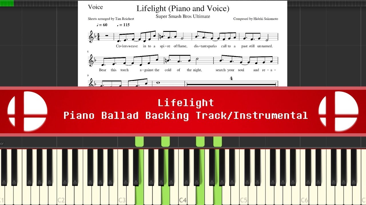 Super Smash Bros Ultimate Lifelight Piano Ballad Instrumental
