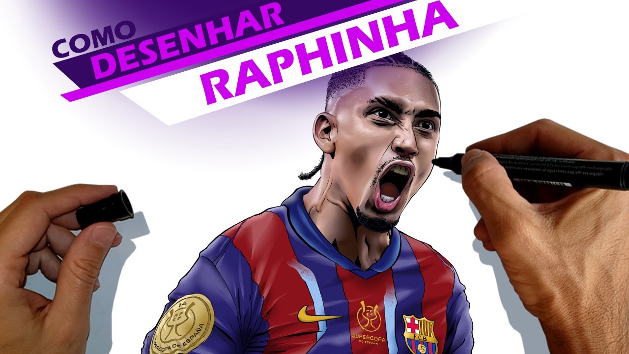 Raphinha, jogador do Barcelona FC - Como desenhar / How to draw