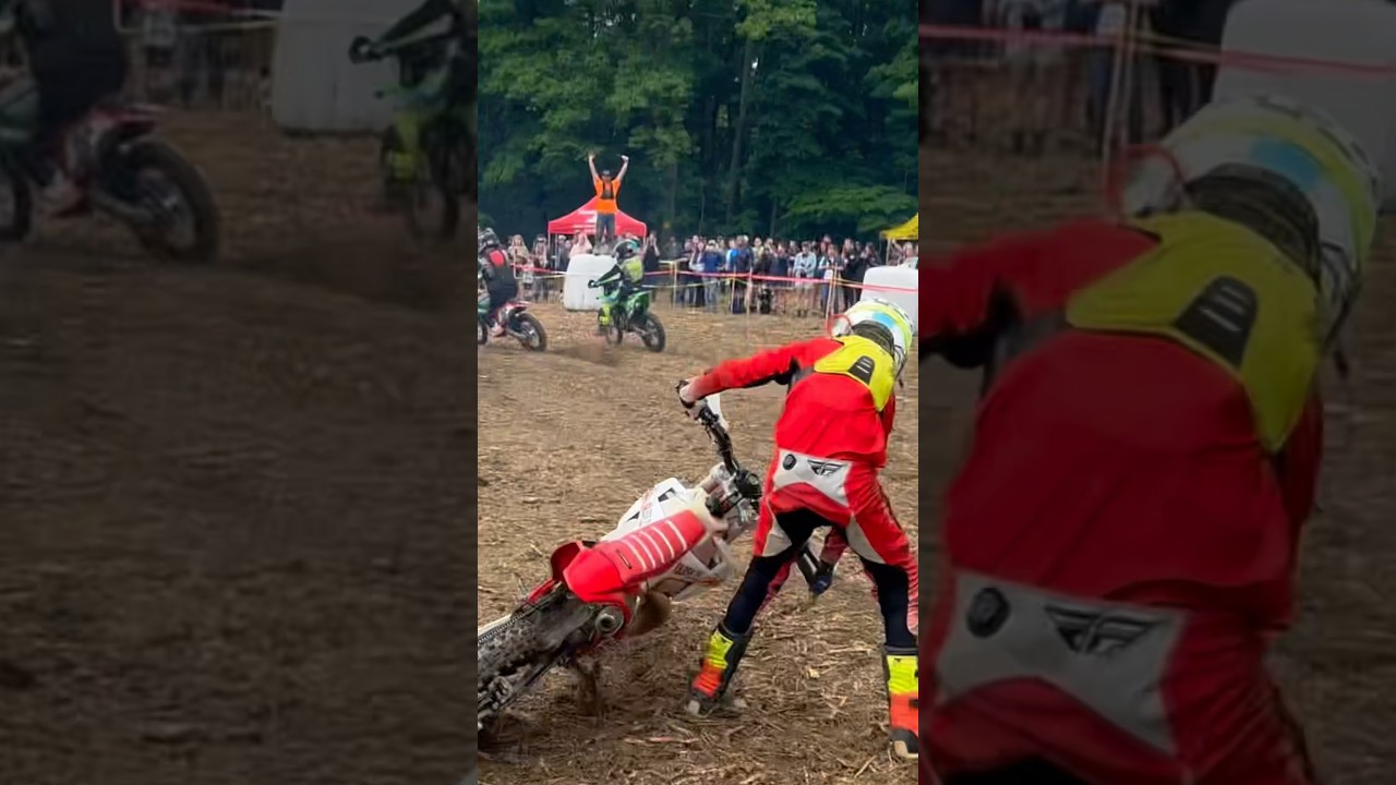 Cleaned out on the start! Goes from LAST to 2ND in 