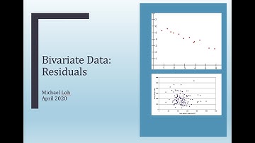 Bivariate Data   Residual plots