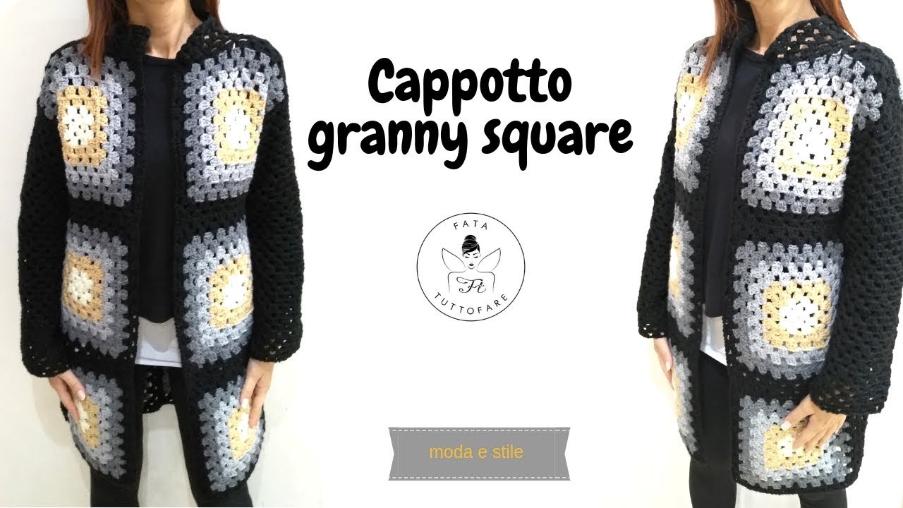 Tutorial Cappotto Granny Square Abrigo De Ganchillo Lafatatuttofare Youtube