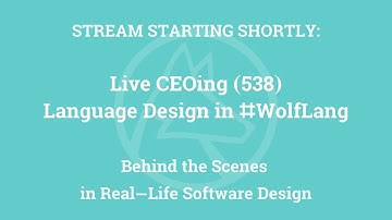 Live CEOing Ep 538: Language Design in Wolfram Language [WithLock, Dataset & More]