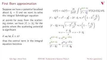10.05 The Born approximation