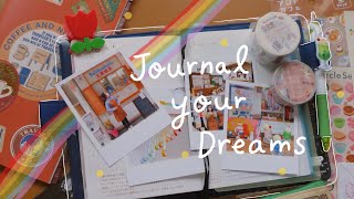 Relaxing Journal With Me | Stationery Cafe Theme ☕️ ✏️ 🍦 🍒 💙 | Hobonichi Techo | Rainbowholic