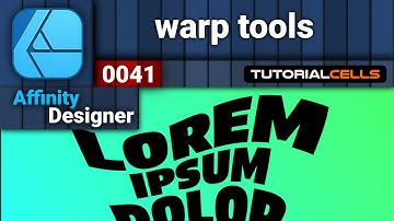 0041. warp tool ( mesh warp ) in Affinity designer