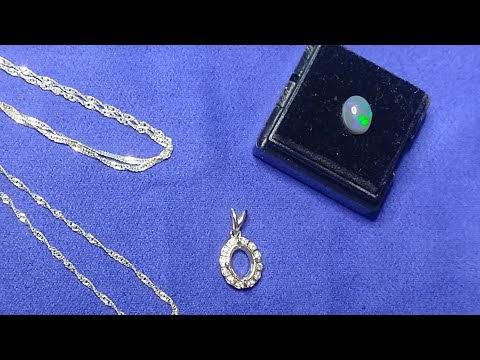 Opal Jewellery - Ep.1 Setting Dark Crystal Opal in Prong Setting Pendant