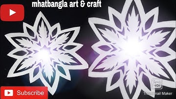 Paper snowflake tutorial ? - Look here! Snowflakes in 5 minutes- mhatbangla art & craft