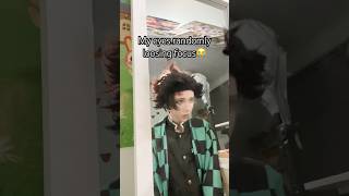 It just goes blurry sometimes😭 #cosplay #anime #demonslayer #hatsunemiku #bungoustraydogs #tanjiro