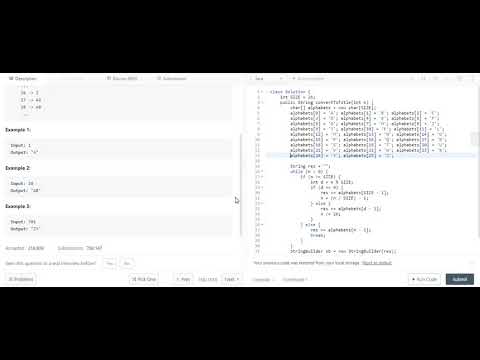 Excel Sheet Column Title LeetCode
