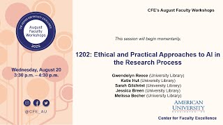 AFW 1202: Ethical and Practical Approaches to AI in the Research Process