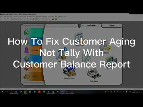 How To Fix Customer Aging Not Tally With Customer Balance Report 顾客分龄报告和余额报告数目不一致 | SQL Accounting