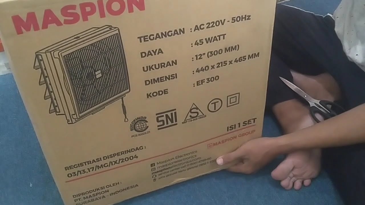 Exhaust Fan MASPION MV -300 NEX 12inch || UNBOXING \u0026 REVIEW
