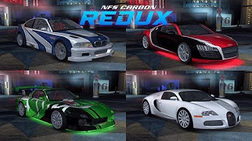 NFS Carbon REDUX 2025 - Full Car List (All Cars)