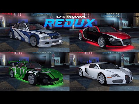 NFS Carbon REDUX 2025 Full Car List All Cars