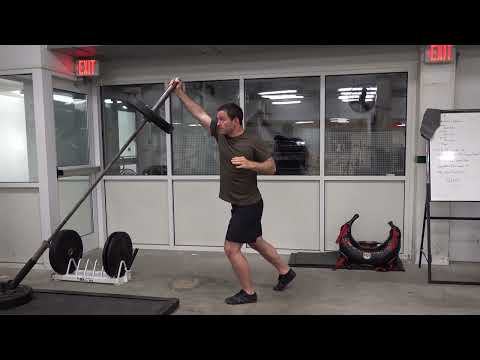 Landmine Split Stance 1 arm Press with Alternating Reach