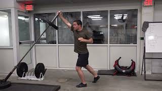Landmine Split Stance 1 arm Press with Alternating Reach