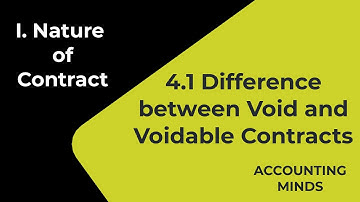 4.1 Difference between Void and Voidable Contracts