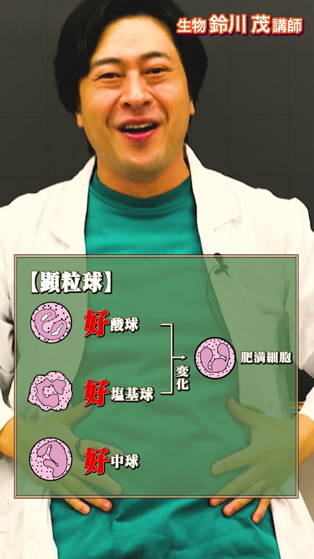 細胞博士が教える免疫細胞の覚え方【代ゼミ講師のマル秘テクニック