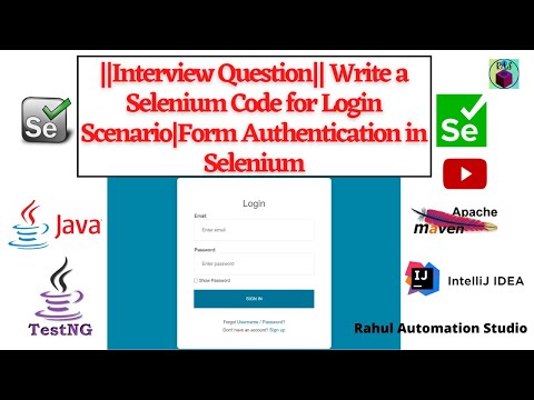??Interview Question - Write a Selenium code for Login Scenario| Form Authentication| - Session 24??