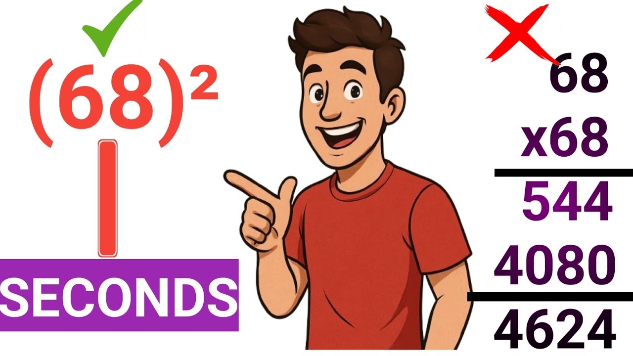 Second में Square करना सीखे| Mental Math Trick Without Pen & Paper || Part-01