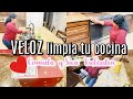 Limpia la cocina RAPIDO! Rutina de limpieza de cocina rapida.