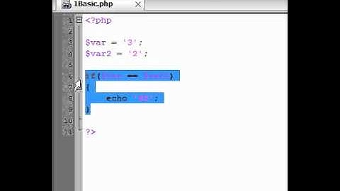PHP Tutorial #4 if statements