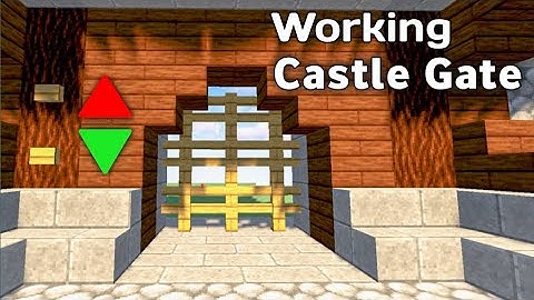Minecraft: How to Build a working Castle Gate ( Easy Tutorial )