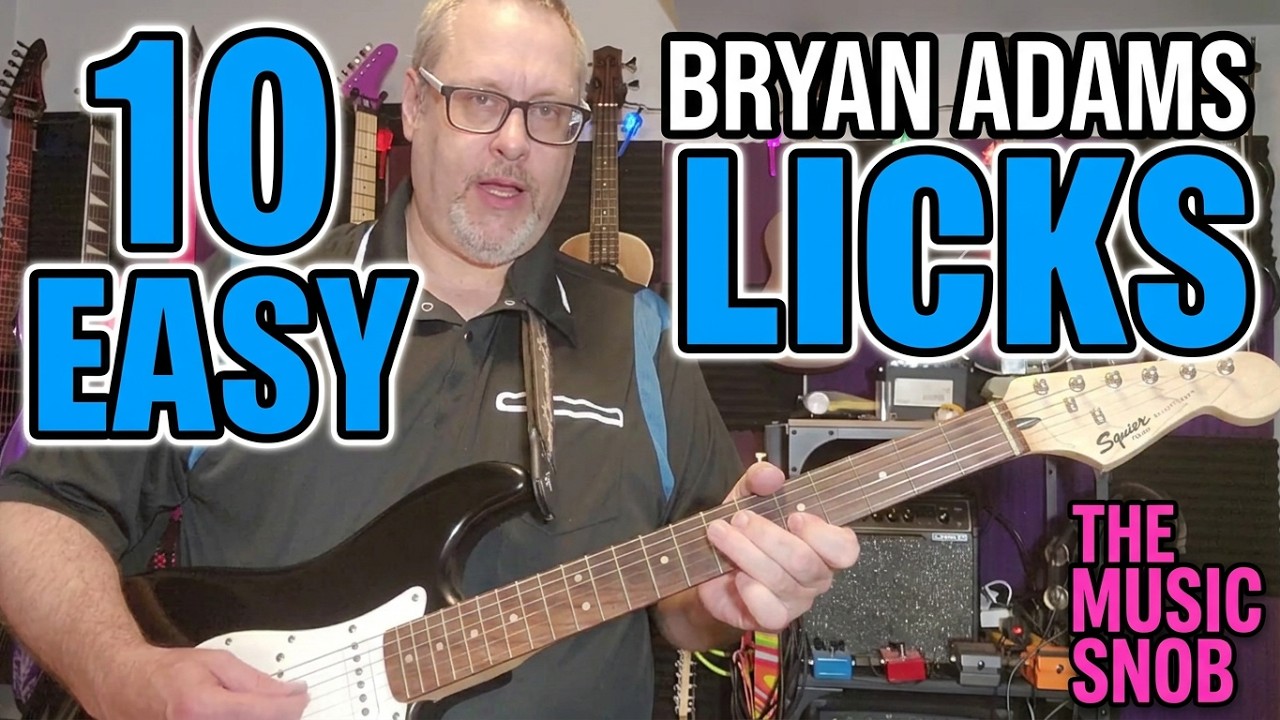 10 Easy Bryan Adams Licks For Beginners - YouTube