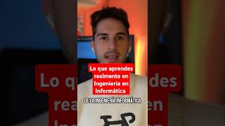 Lo qué aprendes en ingeniería en informática. #desarrollodecarrera #startups #carreraprofesional