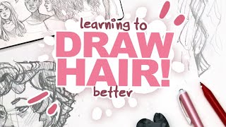 THE SECRET TO DRAWING HAIR THAT AIN'T STRAIGHT?! | Filling a Spread in my Sketchbook