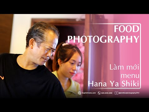 Chụp hình menu món ăn Nhật cho nhà hàng Hana Ya Shiki